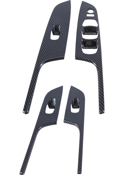 Nissan Navara Için NP300 2016-2019 Araba Penceresi Cam Kaldırma Anahtarı Panel Kapak Döşeme Sticker Aksesuarları, Karbon Fiber (Yurt Dışından)