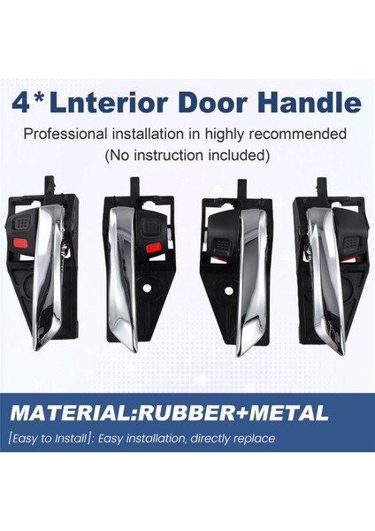 4pcs Için Suzuki Vitara Sx4 S-Cross Otomobil Iç Kapı Kolu 83130-61M10 83110-61M10 Siyah (Yurt Dışından) fırsatları