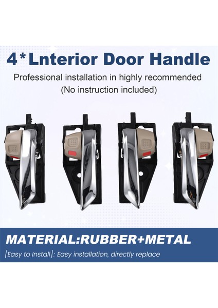 4pcs Için Suzuki Vitara Sx4 S-Cross Araba Iç Kapı Tutucu 83130-61M10 83110-61M10 Siyah ve Sarı (Yurt Dışından) fırsatları