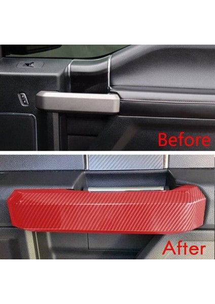 Araba Iç Kapı Tutma Kolu Kapı Kolu Kapak Ford F150 2015-2020 Araba Iç Aksesuarları Kırmızı (Yurt Dışından) modelleri