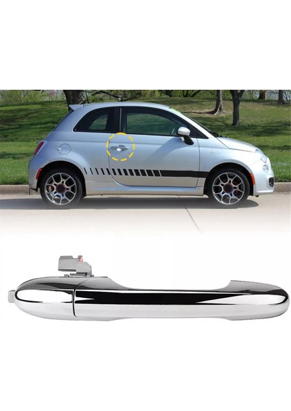 Lhd Ön Sağ Kapı Kolu 68069942AC Fiat Için 500 2012-2019 Dış Saplama Krom Çekme 68069942AB (Yurt Dışından) indirimleri
