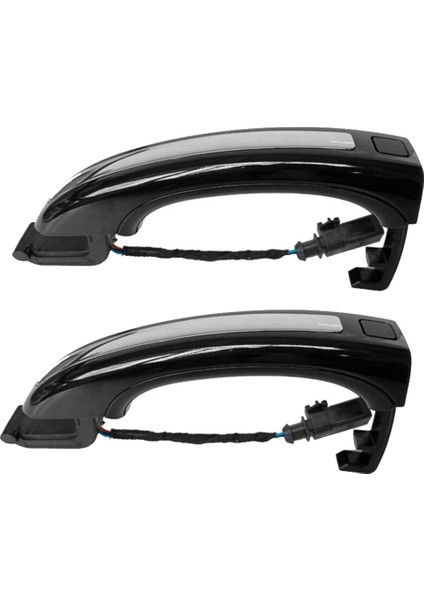 2pcs Araba Siyah+Chroem Akıllı Dış Kapı Kolu W/audi Q7 Için Anahtar Düğmesi 2007-2015 4L0837205A 4L0837207A 4l0 837 205B (Yurt Dışından)