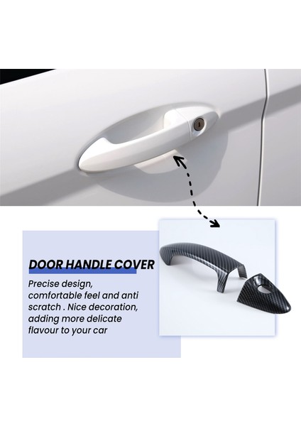 Ford Fiesta 2009 2012 2012 2012 Aksesuarları, Karbon Fiber Için Araba Dış Kapı Kolu Kapak Çıkartması (Yurt Dışından) indirimleri