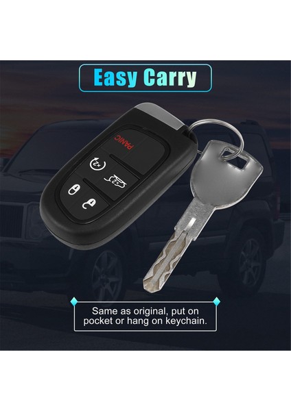 Araba Anahtarı Fob Anahtarsız Giriş Uzak GQ4-54T 433MHZ ID4A Jeep Cherokee 2014-2020 5 Düğmeleri 68141580AA 68141580AB (Yurt Dışından) fırsatları