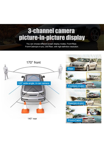 4 Inç Dokunmatik Ekran Arabası Dvr 1080P Dash Cam Önde Kamera Gece Görme Döngü Kayıt G-Sensör (A) (Yurt Dışından) fiyatları