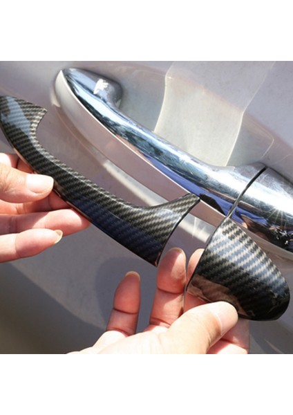 Karbon Fiber Kapı Tutucu Mercedes Için Trim Benz B Sınıfı W247 2019 2020 A Sınıf A180 A200 A250 W177 V177 (Yurt Dışından) indirimleri