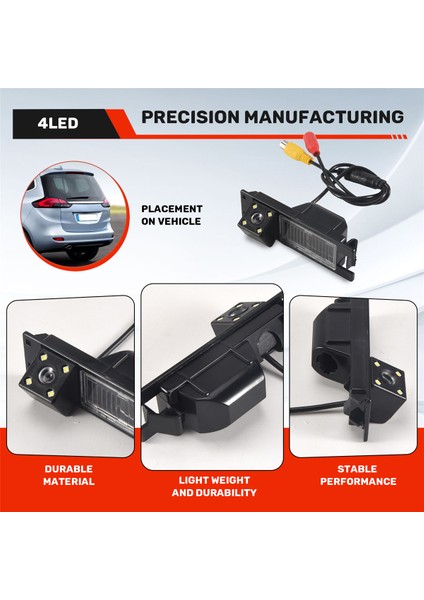Araba Hd 4led Arka Görünüm Yedek Kamera Opel Astra H J Corsa Meriva Zafira Insignia Fiat Buick Regal (Yurt Dışından) indirimleri