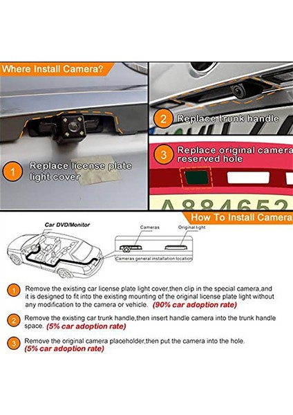 Araba Arka Görünüm Hyundai Veloster Genesis Coupe Için Ters Yedek Kamera I30 Kia Soul 2009-2013 (Yurt Dışından) fiyatları