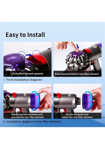 Vakum Filtresi Dyson V8 Focus Mattress Için Kablosuz Vakum Post Filtreleri ve Ön Filtreler, Parça No. 965661-05 (Yurt Dışından) indirimleri