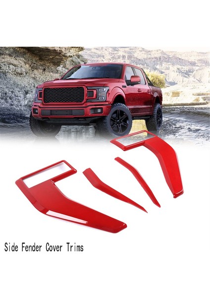 Araba Tarafı Çamurluk Kapağı Trimler Ford F150 F-150 2021 2022 2023 Için Dekoratif Çıkartmalar (Yurt Dışından) modelleri