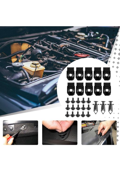 Kapak Sıçrama Kalkanı Koruma Vücut Cıvataları Altında Motor Tampon Çamurluk Astar Itme Tutucu Fineter Perçin Klipler Infiniti G35 G37 FX35 FX45 EX35 (Yurt Dışından) indirimleri