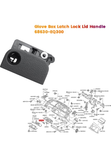 Araba Eldiveni Kutusu Mandalı Kilit Kapak Tutucu 68630-EQ300 Nissan X-Trail T30 2001-2006 Lhd 68630EQ300 Torulcuk Kutusu Kilit Sığınağı (Yurt Dışından) fiyatları