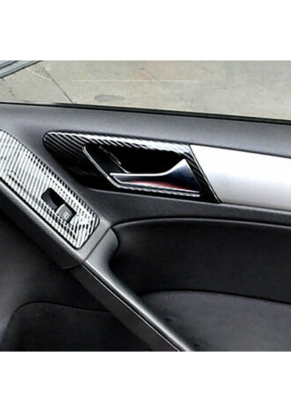 4pcs Araba Iç Kapı Kolu Golf Için Kase Döşeme Mk6 2010-2013 Karbon Fiber (Yurt Dışından) indirimleri