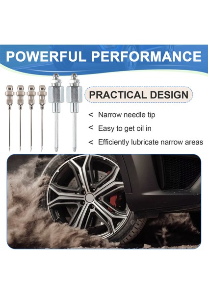 6pcs Grease Needle Meme Kiti, Çelik Greez Nozul Iğne Dispenser Gres Enjektör Iğnesi Gres Adaptör Takma Aracı (Yurt Dışından) fırsatları