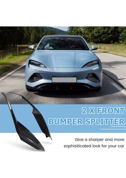 Karbon Fiber Renkli Araba Ön Tampon Yan Ayırıcı Spoiler Dekor Kapağı Kaplama Byd Yunus (Yurt Dışından) indirimleri