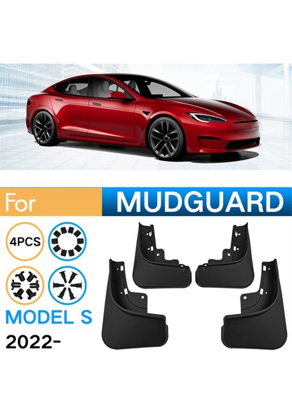 4pcs Araba Çamurluk Çamur Fleps Tesla Model S 2022 2023 2024 Araba Aksesuarları Için Sıçrama Çamur Guard Fender (Yurt Dışından) modelleri