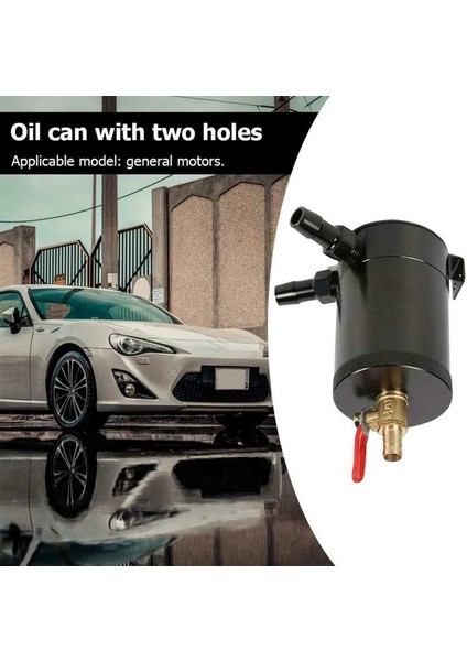 Evrensel Yağ Yakalama, Drenaj Valfi Yakıt Deposu Parçaları ile Şaşkın 2 Portlu Alüminyum Rezervuar Yağ Yakalama Tankı Sıkıştırabilir (Yurt Dışından) fırsatları