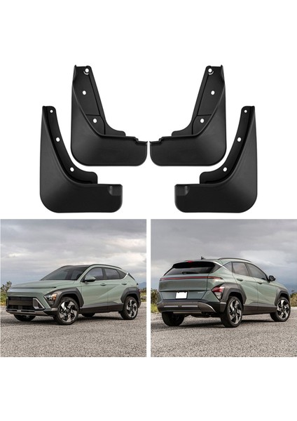 Araba Çamur Fleps Splash Guard Mudguard Çamurlu Çamurluk Hyundai Kona 2024 Için Çamurluk Harici Kapak (Yurt Dışından) modelleri
