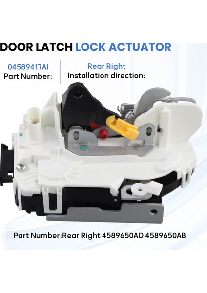 Jeep Compass Dodge Chrysler Için Araba Kapı Kilidi Aktüatör Mandalı 2008-2020 Kapı Yürütme Kilidi Arka Sağ 4589650AD (Yurt Dışından) fırsatları