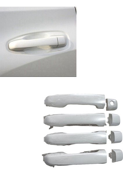 1set 4 Kapı Kolu 69211-60090 Toyota Için 4runner Lexus GX460 Land Cruiser 2010-2018 Dış Dış Kapı Tutucu Beyaz (Yurt Dışından) indirimleri