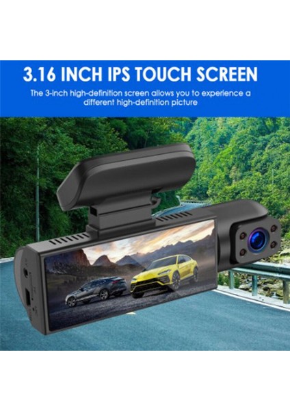 Araba Video Kaydedici Üç Lensli Araba Kaydedici Araba Arabanın Önünde Hd Gece Görüşü Geniş Açılı Ters (Yurt Dışından) modelleri