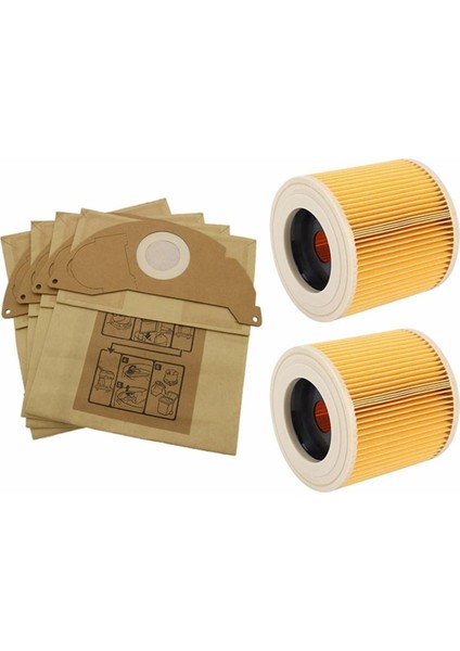 Vakum Süpürge Torbaları ve Karcher Wd2 Için Kartuş Filtreleri WD2.200 Mv2 A2004 6.904-322.0 Islak Kuru Elektrikli Süpürge (Yurt Dışından) fırsatları