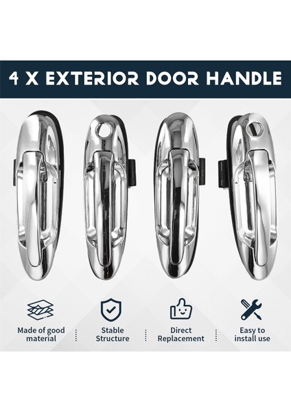 Toyota Land Cruiser LC100 4500 4700 1998-2007 Lexus LX470 69220-60061 Için Ön Arka Sol ve Sağ Dış Kapı Kolu (Yurt Dışından) indirimleri