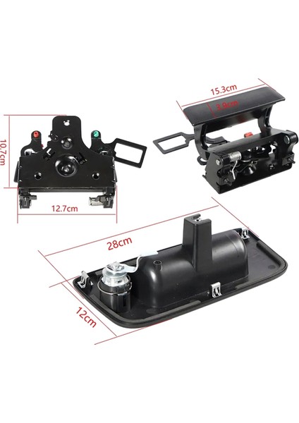 Pickup Kamyon Bagaj Kapağı Tutamaç Kiti, 07-14 Chevrolet Silverado ve Gmc Sierra 1500 2500 3500 Hd Için Anahtarlı (Yurt Dışından)