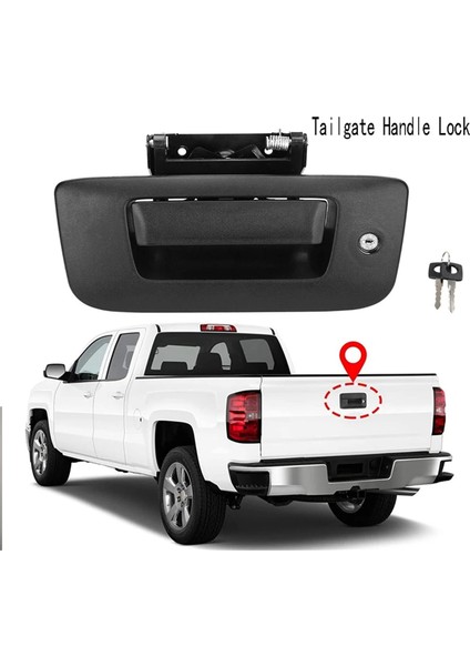 Pickup Kamyon Bagaj Kapağı Tutamaç Kiti, 07-14 Chevrolet Silverado ve Gmc Sierra 1500 2500 3500 Hd Için Anahtarlı (Yurt Dışından) indirimleri