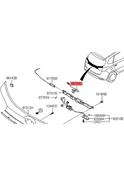 6pin Arka Görünüm Yedek Kamera 95760-A4100 95760-A4031 Kia Carens 2014-2017 Park Yardım Kamerası 95760-A4010 95760A4030 (Yurt Dışından) fırsatları