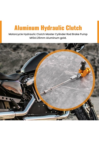 Motosiklet Hidrolik Debriyaj Master Silindir Çubuk Fren Pompası M10X1.25MM Alüminyum Altın (Yurt Dışından) indirimleri