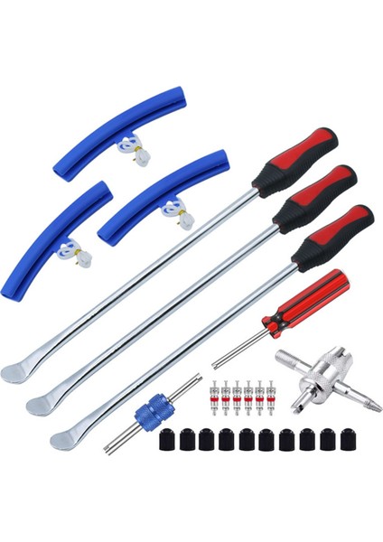 Lastik Kaşık Kiti, Motosiklet Kir Bisiklet Çim Traktör Bisiklet, Motosiklet Lastik Değiştirici Için 25 Pc Lastik Değiştirme Aracı (Yurt Dışından)