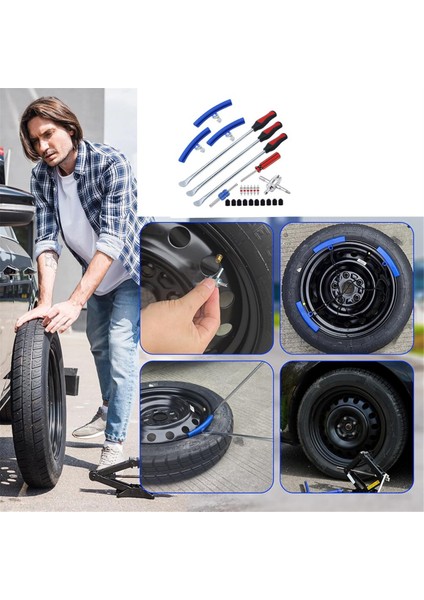 Lastik Kaşık Kiti, Motosiklet Kir Bisiklet Çim Traktör Bisiklet, Motosiklet Lastik Değiştirici Için 25 Pc Lastik Değiştirme Aracı (Yurt Dışından) fırsatları