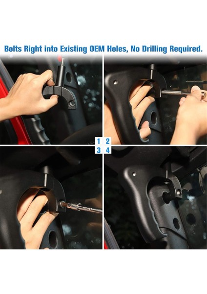 Jk Front Grab, Jeep Wrangler Için Ön Kapı Üst Kapı Çatı Kapma Çubuğu Sapı Jk 2007-2017 Aksesuarlar (Yurt Dışından) fiyatları