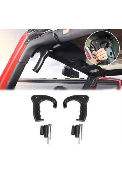 Jk Front Grab, Jeep Wrangler Için Ön Kapı Üst Kapı Çatı Kapma Çubuğu Sapı Jk 2007-2017 Aksesuarlar (Yurt Dışından) modelleri