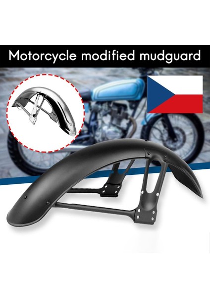 Motosiklet Cafe Racer Front Fender Mudguard Çamur Flep Motocross Splash Guard Honda CG125 Gümüş (Yurt Dışından) fiyatları