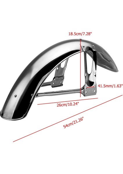 Motosiklet Cafe Racer Front Fender Mudguard Çamur Flep Motocross Splash Guard Honda CG125 Gümüş (Yurt Dışından) modelleri