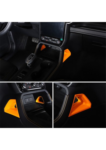 Ford Ranger 2023 2024 Otomobil Merkezi Konsol Kayma Yan Panle Kapak Trim Iç Aksesuarlar Turuncu (Yurt Dışından) indirimleri