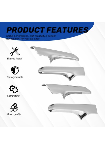 Toyota Land Cruiser Prado Fj 150 2014 2015 2016 Abs Chrome Iç Kapı Tutucu Kapak Trims Koruma Çıkartma (Yurt Dışından) indirimleri