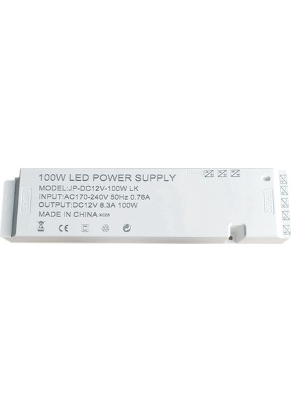 AC220V'DEN DC12V'YE Trafo Kabini Işık Güç Kaynağı 100W Ab Fişi (Yurt Dışından)