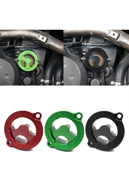 Kawasaki Için KLR650 Klr 650 1987-2022 Motosiklet Yağı Filtre Kapağı Kapağı Cnc Alüminyum Motosiklet Aksesuarları Kırmızı (Yurt Dışından) modelleri