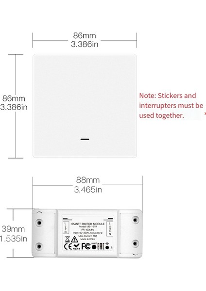 Harici RF433 Radyo Frekansı Anahtar Düğmesi (Yurt Dışından) fiyatları