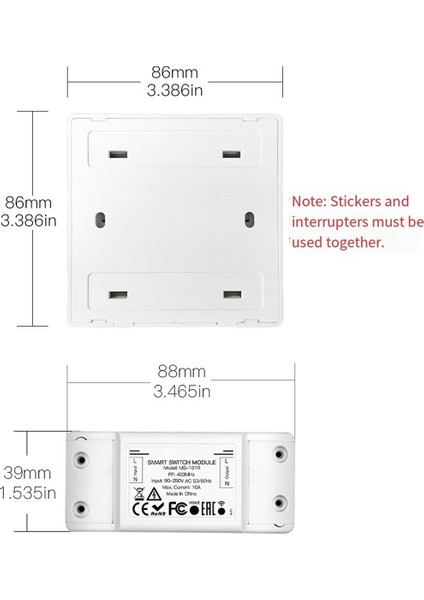 Harici RF433 Radyo Frekansı Anahtar Düğmesi (Yurt Dışından) modelleri
