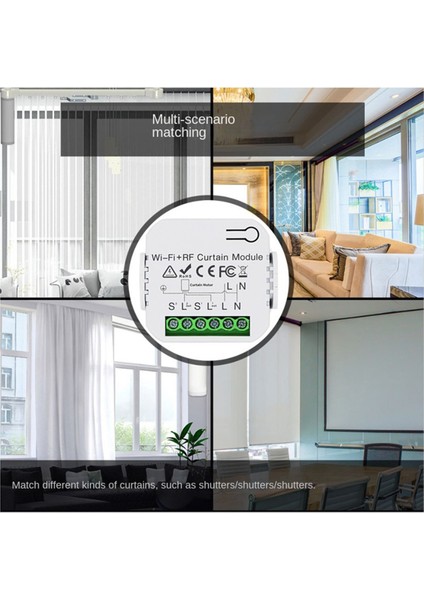 Tuya Wifi Akıllı Perde Anahtarı Panjur Kepenk Motoru RF433.92MHZ (Yurt Dışından) modelleri