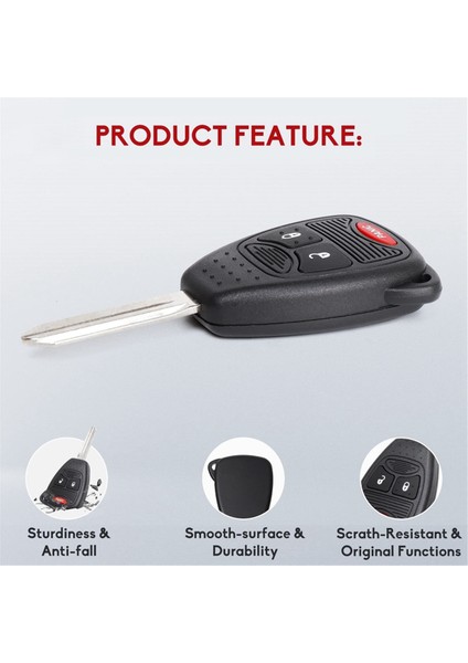 Araba Anahtarı Fob Anahtarsız Giriş OHT692427AA Dodge Ram 1500 2500 3500 Durango Şarj Cihazı Nitro Jeep Wrangler Compass Patriot (Yurt Dışından) indirimleri