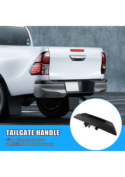 69090-0K110 Araba Arka Bagaj Bagaj Kapağı Kapısı Kameralı ve Toyota Hilux Revo 2015-2018 Siyah Için Anahtar Delikler (Yurt Dışından) fırsatları