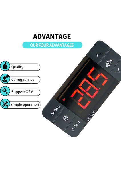 EK-3020 Dijital Sıcaklık Kontrol Cihazı 220V Termostat Sensörü Defrost (Yurt Dışından) indirimleri