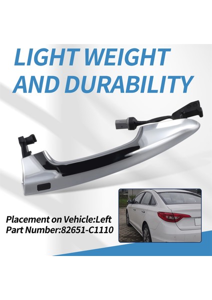 82651-C1110 Araba Ön Sol Sürücü Kapı Kolu Hyundai Sonata Için 15-17 Hibrit 16-19 82651C1110 Sol (Yurt Dışından) indirimleri