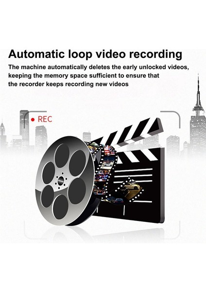 Hd 1080P Dash Cam Ön ve Arka Araç Kamerası 3 Lens Araç Kayıt Noktası Kablosuz Bağlı Araç Dvr (Yurt Dışından) fırsatları