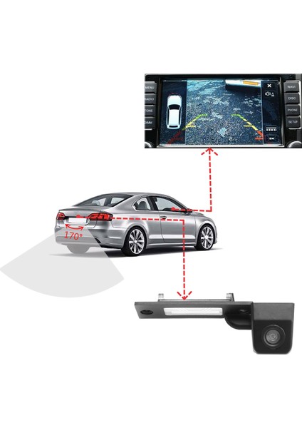 Vw Taşıyıcı T5 T30 Caddy Passat B5 Touran Jetta Için Araba Ters Park Arka Görünüm Kamerası (Yurt Dışından) indirimleri